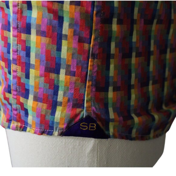 Stefano Barbera SZ S Multicolour Men's Eqyptian Cotton Button Up Shirt - Picture 11 of 16